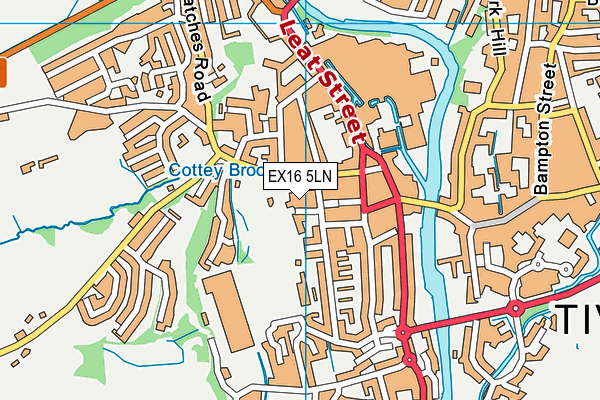 EX16 5LN map - OS VectorMap District (Ordnance Survey) EX16 5LN map - OS VectorMap District (Ordnance Survey)
