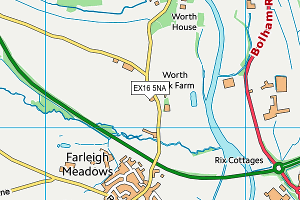 EX16 5NA map - OS VectorMap District (Ordnance Survey) EX16 5NA map - OS VectorMap District (Ordnance Survey)