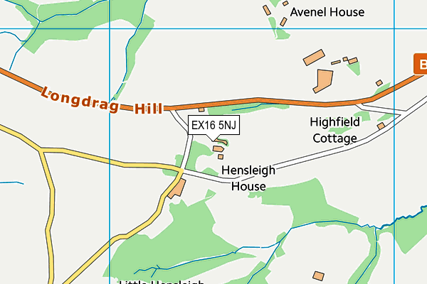 EX16 5NJ map - OS VectorMap District (Ordnance Survey) EX16 5NJ map - OS VectorMap District (Ordnance Survey)