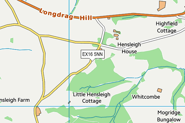 EX16 5NN map - OS VectorMap District (Ordnance Survey) EX16 5NN map - OS VectorMap District (Ordnance Survey)