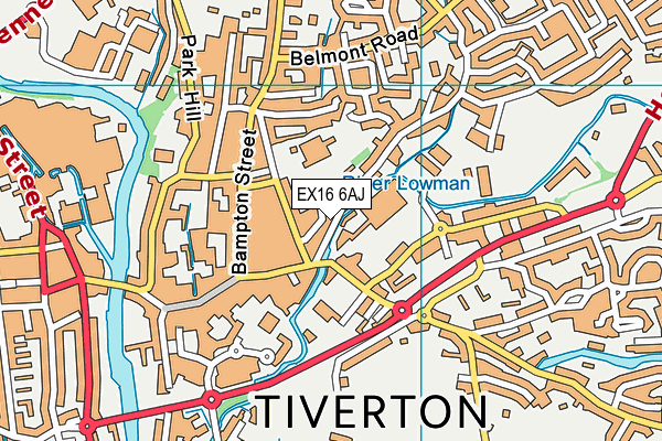 EX16 6AJ map - OS VectorMap District (Ordnance Survey) EX16 6AJ map - OS VectorMap District (Ordnance Survey)