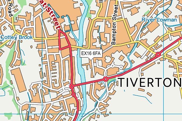 EX16 6FA map - OS VectorMap District (Ordnance Survey) EX16 6FA map - OS VectorMap District (Ordnance Survey)
