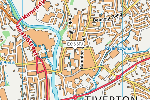 EX16 6FJ map - OS VectorMap District (Ordnance Survey) EX16 6FJ map - OS VectorMap District (Ordnance Survey)