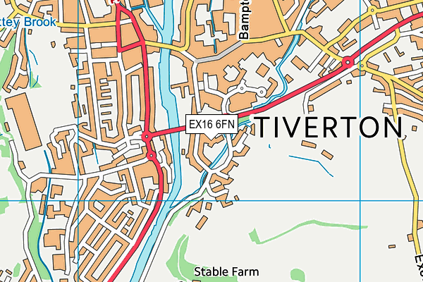 EX16 6FN map - OS VectorMap District (Ordnance Survey) EX16 6FN map - OS VectorMap District (Ordnance Survey)