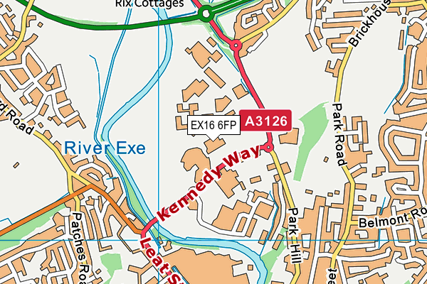 EX16 6FP map - OS VectorMap District (Ordnance Survey) EX16 6FP map - OS VectorMap District (Ordnance Survey)