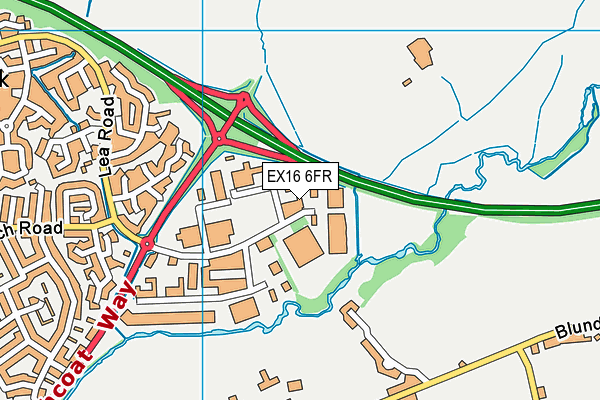 EX16 6FR map - OS VectorMap District (Ordnance Survey) EX16 6FR map - OS VectorMap District (Ordnance Survey)