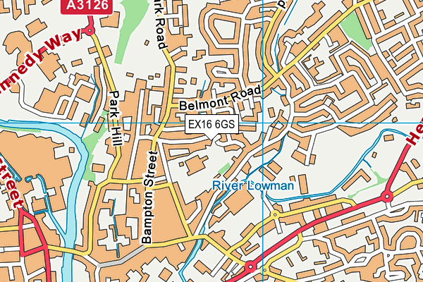 EX16 6GS map - OS VectorMap District (Ordnance Survey) EX16 6GS map - OS VectorMap District (Ordnance Survey)