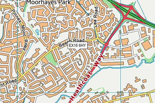 EX16 6HY map - OS VectorMap District (Ordnance Survey) EX16 6HY map - OS VectorMap District (Ordnance Survey)
