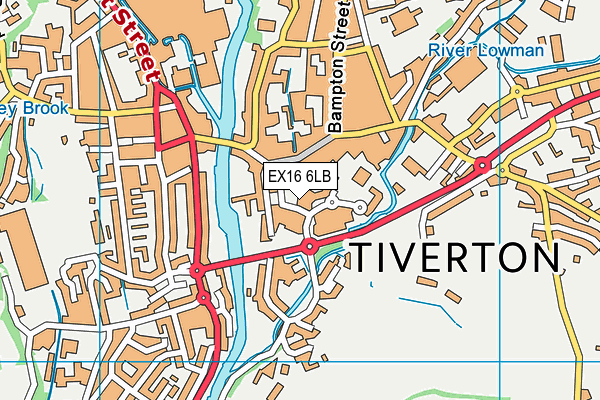 EX16 6LB map - OS VectorMap District (Ordnance Survey) EX16 6LB map - OS VectorMap District (Ordnance Survey)