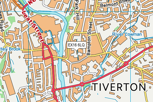 EX16 6LQ map - OS VectorMap District (Ordnance Survey) EX16 6LQ map - OS VectorMap District (Ordnance Survey)