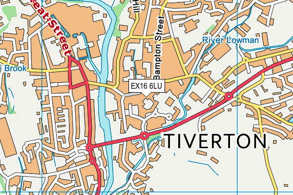 EX16 6LU map - OS VectorMap District (Ordnance Survey) EX16 6LU map - OS VectorMap District (Ordnance Survey)