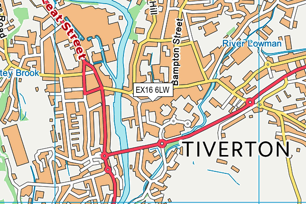 EX16 6LW map - OS VectorMap District (Ordnance Survey) EX16 6LW map - OS VectorMap District (Ordnance Survey)