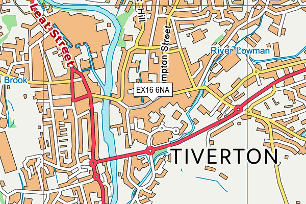 EX16 6NA map - OS VectorMap District (Ordnance Survey) EX16 6NA map - OS VectorMap District (Ordnance Survey)