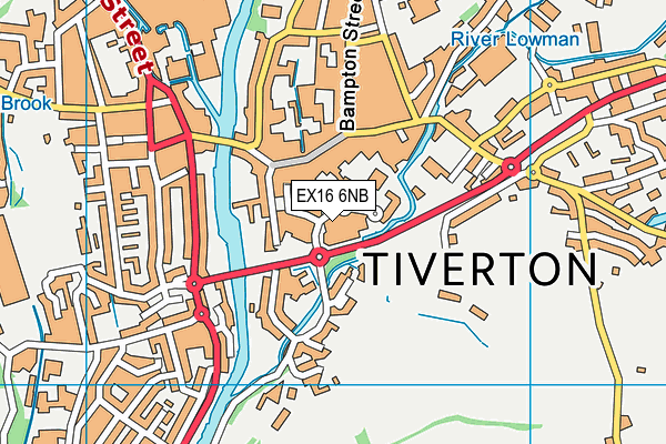 EX16 6NB map - OS VectorMap District (Ordnance Survey) EX16 6NB map - OS VectorMap District (Ordnance Survey)