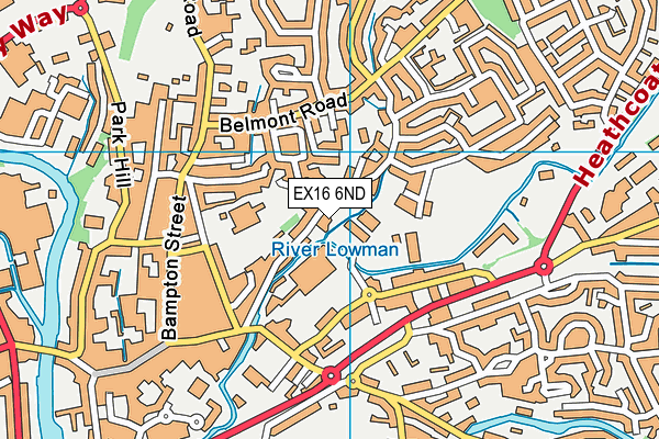 EX16 6ND map - OS VectorMap District (Ordnance Survey) EX16 6ND map - OS VectorMap District (Ordnance Survey)