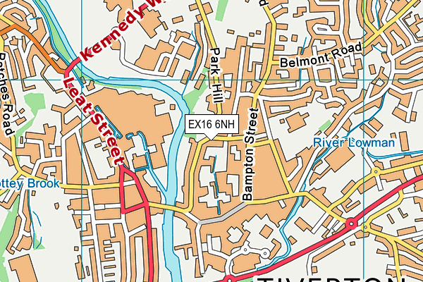 EX16 6NH map - OS VectorMap District (Ordnance Survey) EX16 6NH map - OS VectorMap District (Ordnance Survey)