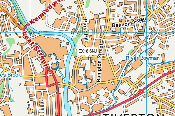 EX16 6NJ map - OS VectorMap District (Ordnance Survey) EX16 6NJ map - OS VectorMap District (Ordnance Survey)