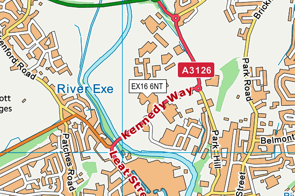 EX16 6NT map - OS VectorMap District (Ordnance Survey) EX16 6NT map - OS VectorMap District (Ordnance Survey)