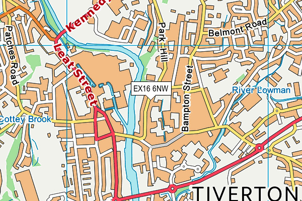 EX16 6NW map - OS VectorMap District (Ordnance Survey) EX16 6NW map - OS VectorMap District (Ordnance Survey)