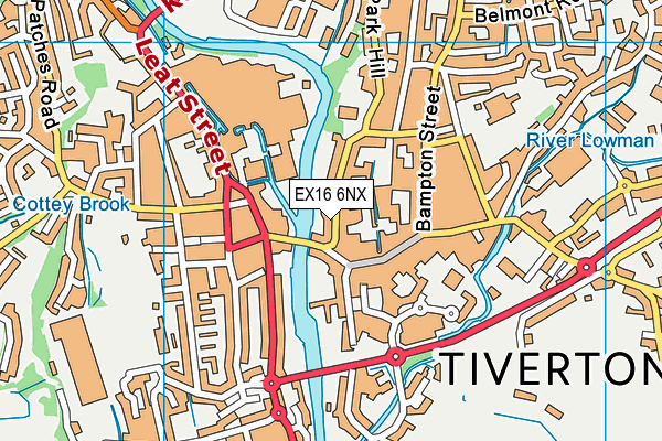 EX16 6NX map - OS VectorMap District (Ordnance Survey) EX16 6NX map - OS VectorMap District (Ordnance Survey)