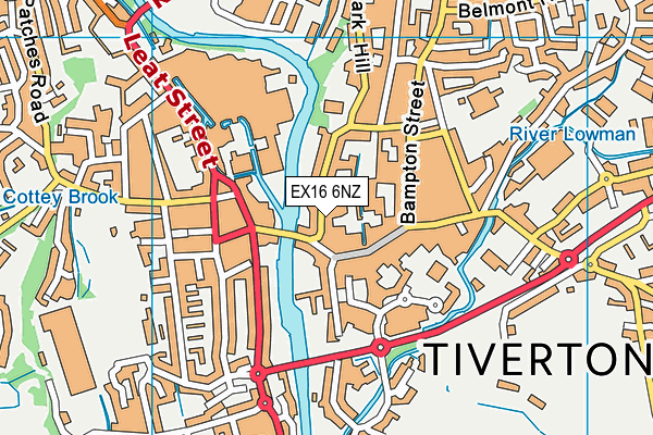 EX16 6NZ map - OS VectorMap District (Ordnance Survey) EX16 6NZ map - OS VectorMap District (Ordnance Survey)