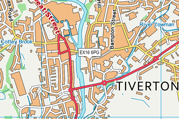 EX16 6PG map - OS VectorMap District (Ordnance Survey) EX16 6PG map - OS VectorMap District (Ordnance Survey)