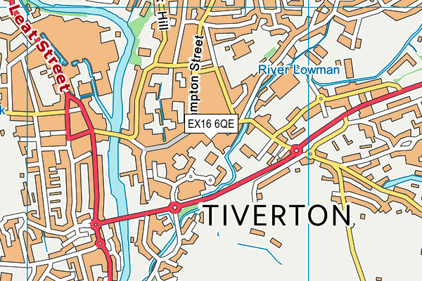 EX16 6QE map - OS VectorMap District (Ordnance Survey) EX16 6QE map - OS VectorMap District (Ordnance Survey)
