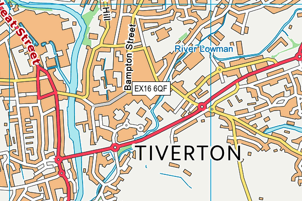 EX16 6QF map - OS VectorMap District (Ordnance Survey) EX16 6QF map - OS VectorMap District (Ordnance Survey)
