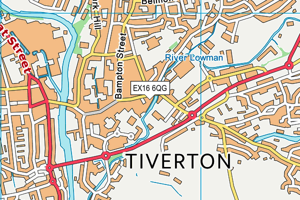 EX16 6QG map - OS VectorMap District (Ordnance Survey) EX16 6QG map - OS VectorMap District (Ordnance Survey)