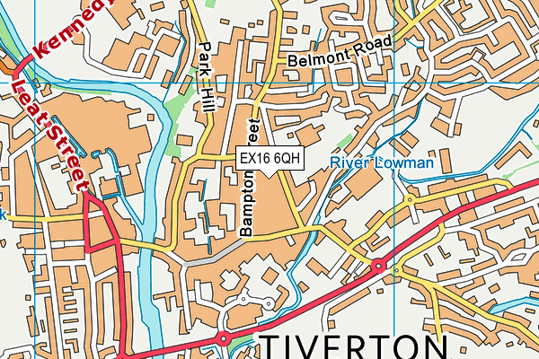 EX16 6QH map - OS VectorMap District (Ordnance Survey) EX16 6QH map - OS VectorMap District (Ordnance Survey)
