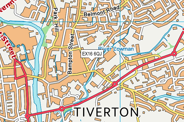 EX16 6QJ map - OS VectorMap District (Ordnance Survey) EX16 6QJ map - OS VectorMap District (Ordnance Survey)