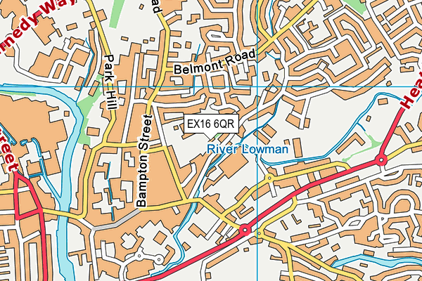 EX16 6QR map - OS VectorMap District (Ordnance Survey) EX16 6QR map - OS VectorMap District (Ordnance Survey)