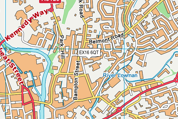 EX16 6QT map - OS VectorMap District (Ordnance Survey) EX16 6QT map - OS VectorMap District (Ordnance Survey)