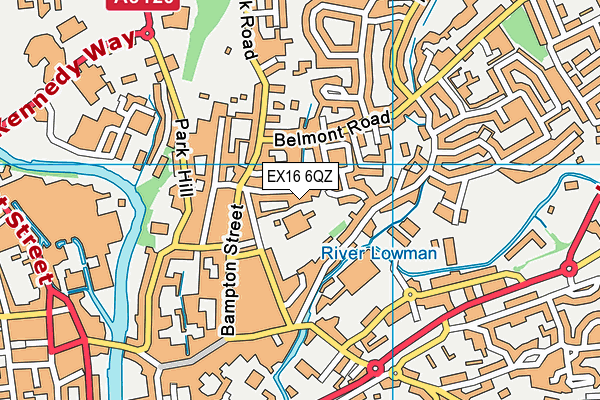 EX16 6QZ map - OS VectorMap District (Ordnance Survey) EX16 6QZ map - OS VectorMap District (Ordnance Survey)