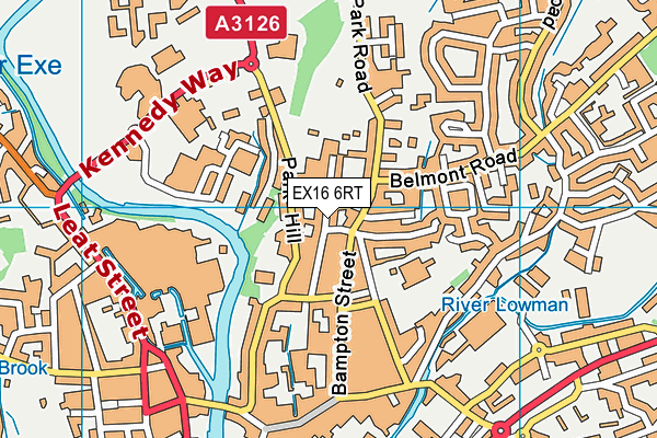 EX16 6RT map - OS VectorMap District (Ordnance Survey) EX16 6RT map - OS VectorMap District (Ordnance Survey)