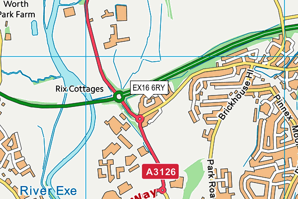 EX16 6RY map - OS VectorMap District (Ordnance Survey) EX16 6RY map - OS VectorMap District (Ordnance Survey)