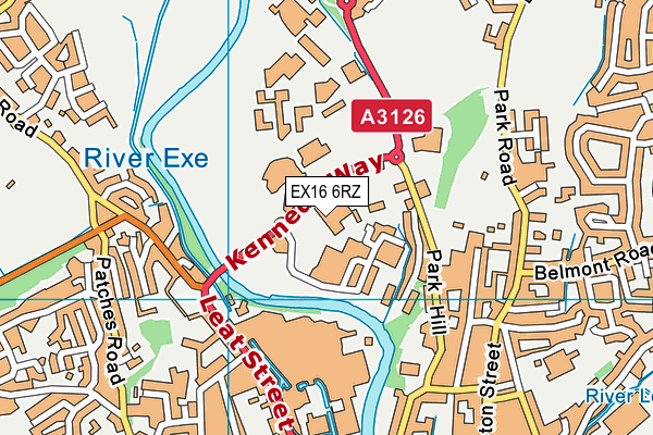 EX16 6RZ map - OS VectorMap District (Ordnance Survey) EX16 6RZ map - OS VectorMap District (Ordnance Survey)