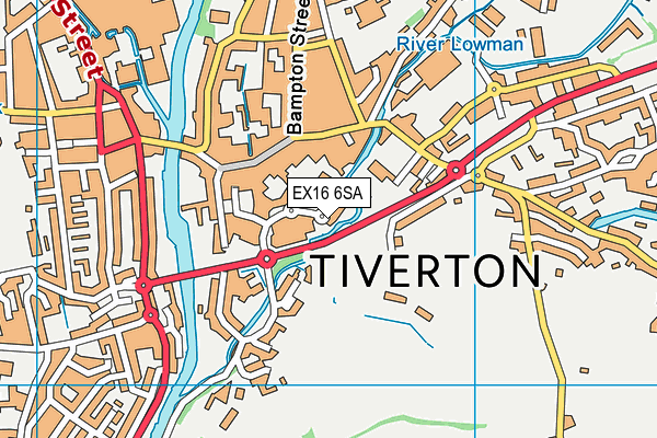 EX16 6SA map - OS VectorMap District (Ordnance Survey) EX16 6SA map - OS VectorMap District (Ordnance Survey)