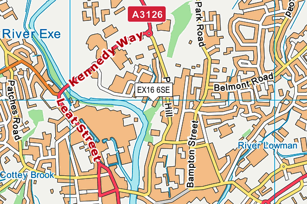 EX16 6SE map - OS VectorMap District (Ordnance Survey) EX16 6SE map - OS VectorMap District (Ordnance Survey)