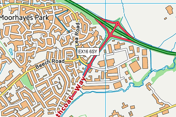 EX16 6SY map - OS VectorMap District (Ordnance Survey) EX16 6SY map - OS VectorMap District (Ordnance Survey)
