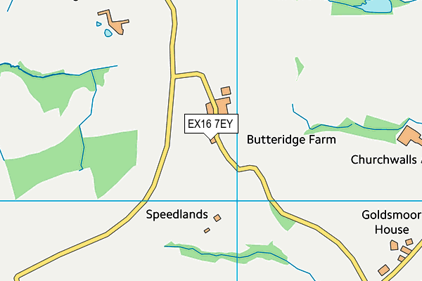 EX16 7EY map - OS VectorMap District (Ordnance Survey) EX16 7EY map - OS VectorMap District (Ordnance Survey)