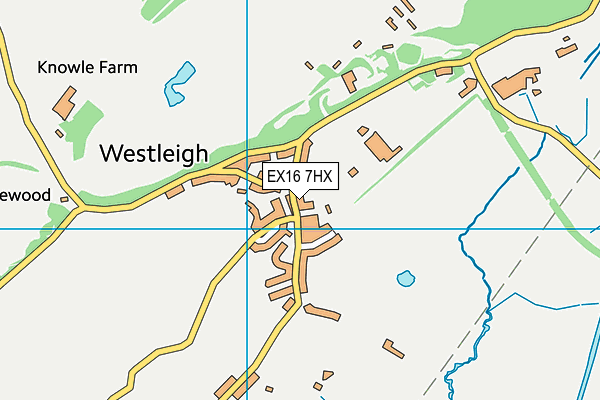EX16 7HX map - OS VectorMap District (Ordnance Survey) EX16 7HX map - OS VectorMap District (Ordnance Survey)