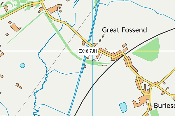 EX16 7JH map - OS VectorMap District (Ordnance Survey) EX16 7JH map - OS VectorMap District (Ordnance Survey)