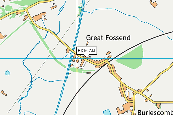 EX16 7JJ map - OS VectorMap District (Ordnance Survey)