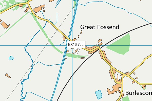 EX16 7JL map - OS VectorMap District (Ordnance Survey) EX16 7JL map - OS VectorMap District (Ordnance Survey)