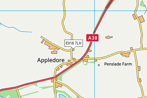 EX16 7LH map - OS VectorMap District (Ordnance Survey) EX16 7LH map - OS VectorMap District (Ordnance Survey)