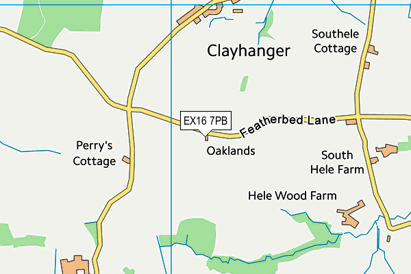 EX16 7PB map - OS VectorMap District (Ordnance Survey)