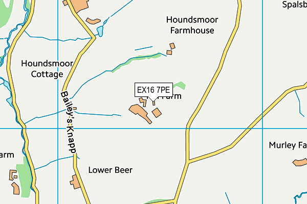 EX16 7PE map - OS VectorMap District (Ordnance Survey)