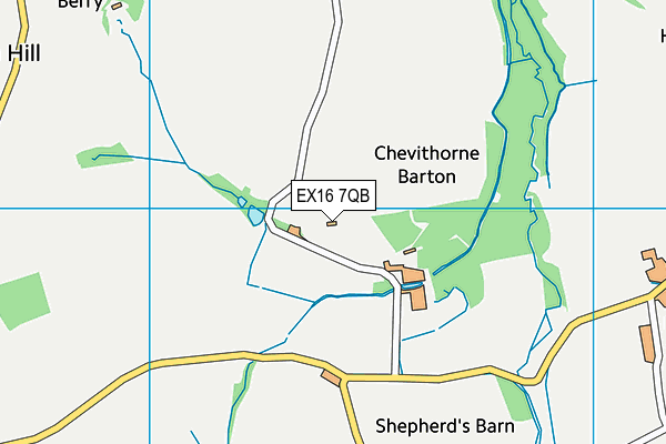 EX16 7QB map - OS VectorMap District (Ordnance Survey) EX16 7QB map - OS VectorMap District (Ordnance Survey)