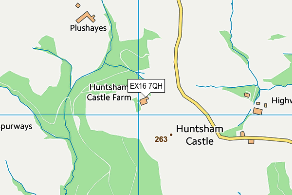 EX16 7QH map - OS VectorMap District (Ordnance Survey)